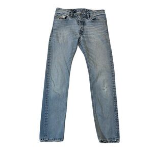 Diesel mens 28x30 Wakee regular straight fit light wash denim blue jeans